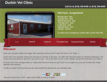 Tablet Screenshot of durbinvetclinic.com